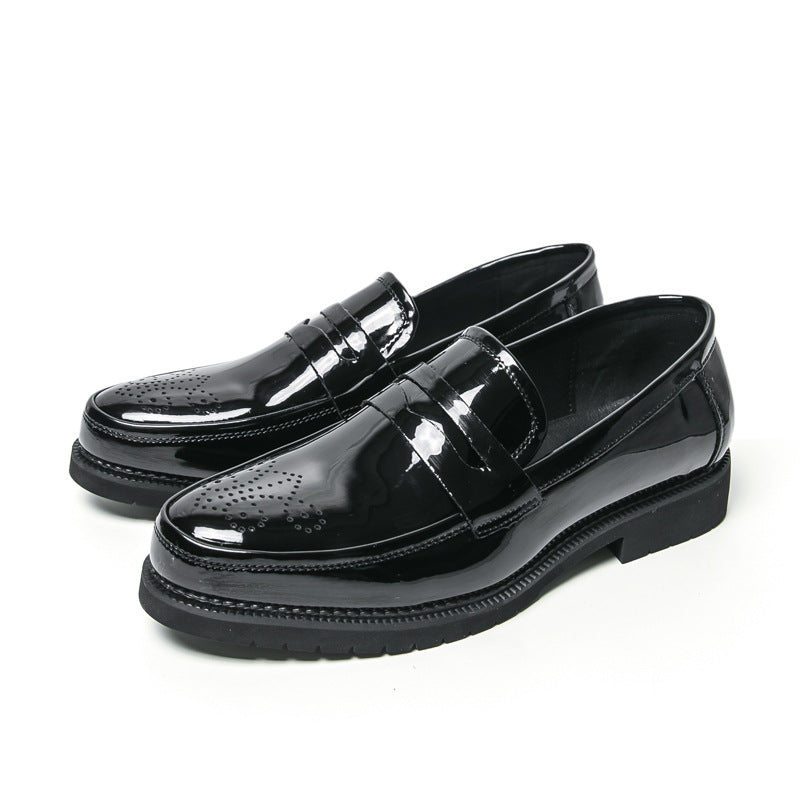 Chaussures en cuir sculpté d'automne pour hommes