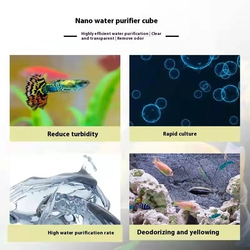 Grand réservoir de poisson ménager Cube de purification d'eau