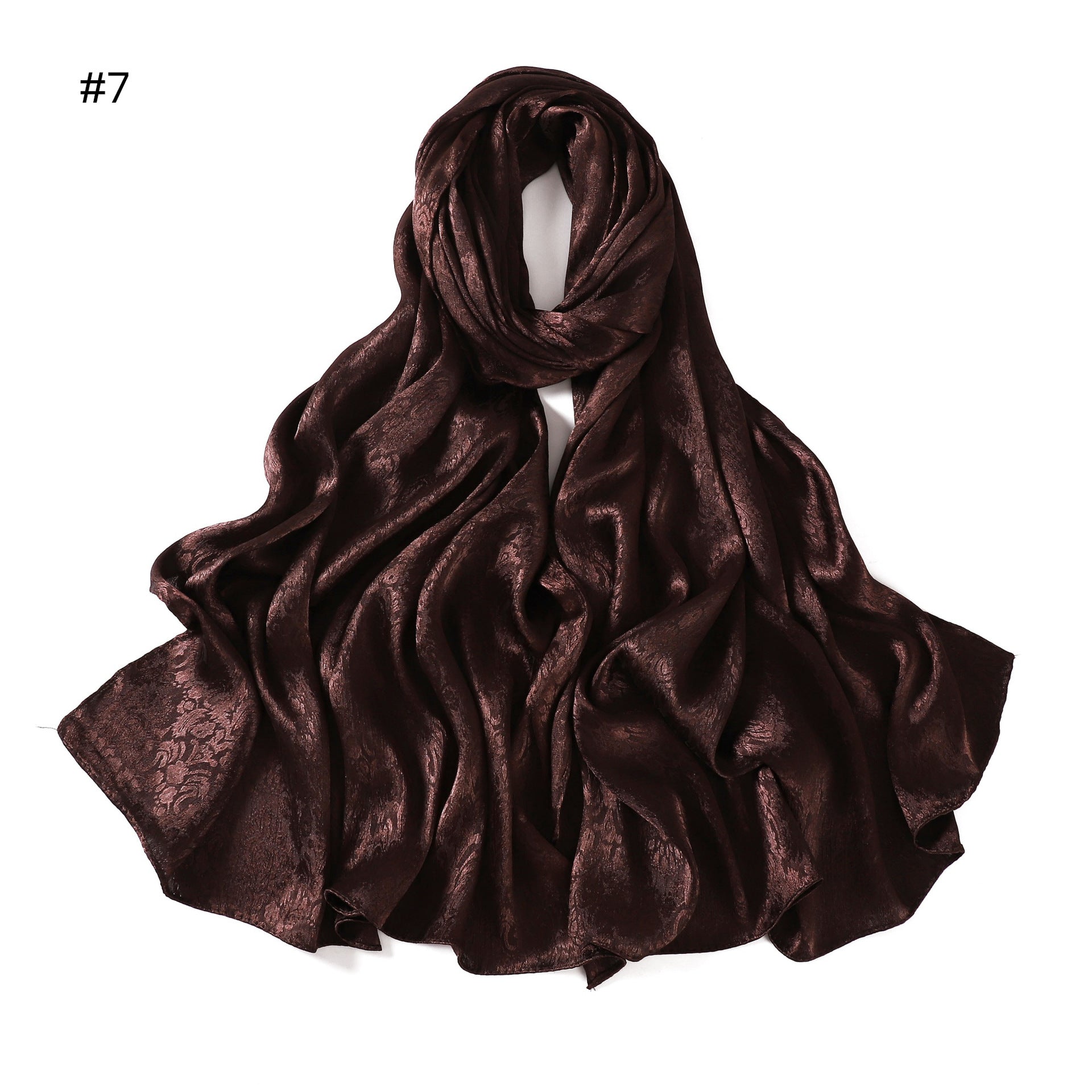 Femmes Satin Patterned Jacquard Headcarf