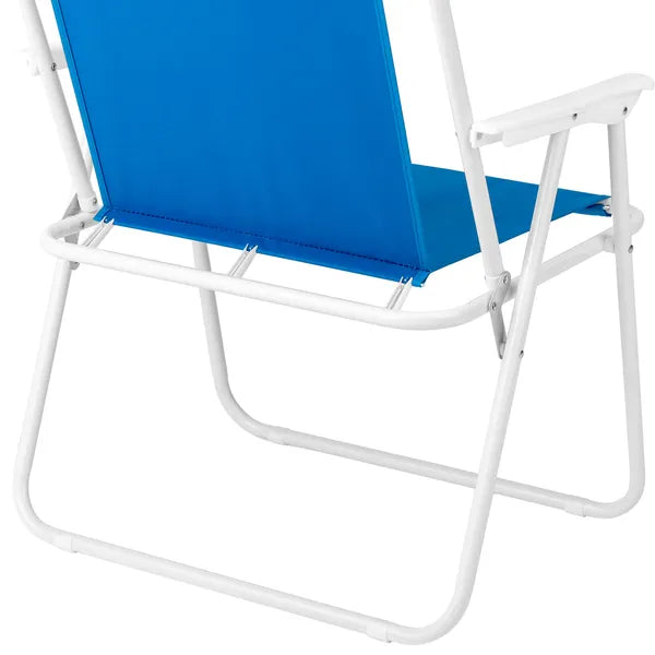 1 Heavy-Duty Steel Beach Chair Pack with Umbrella