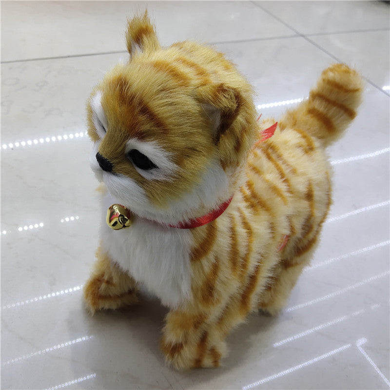 En peluche électrique Simulation Motion-Activated Walking Cat avec Meowing et Light-Controled P