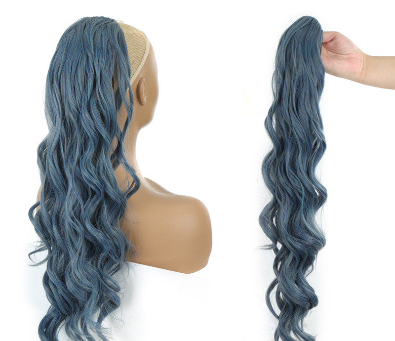 Wig Big Wave Drawstring Ponytail Matte haute température Silk Fiber Wig chimique