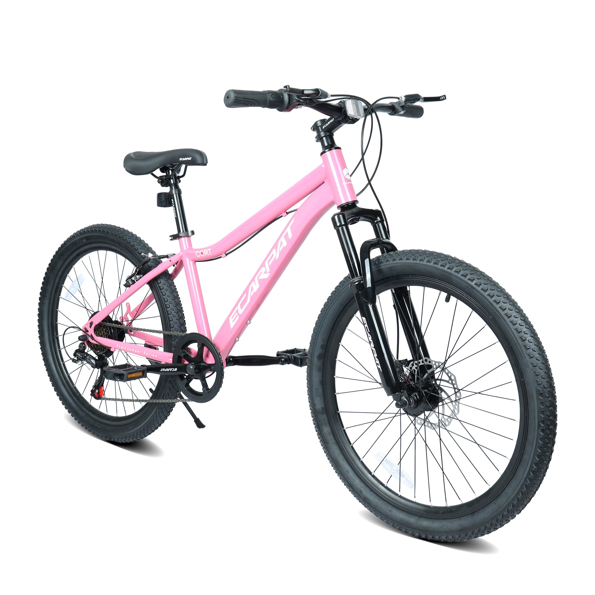 Vélo de montagne jeune 24 pouces avec 7 vitesses et suspension avant Cadre en acier durable