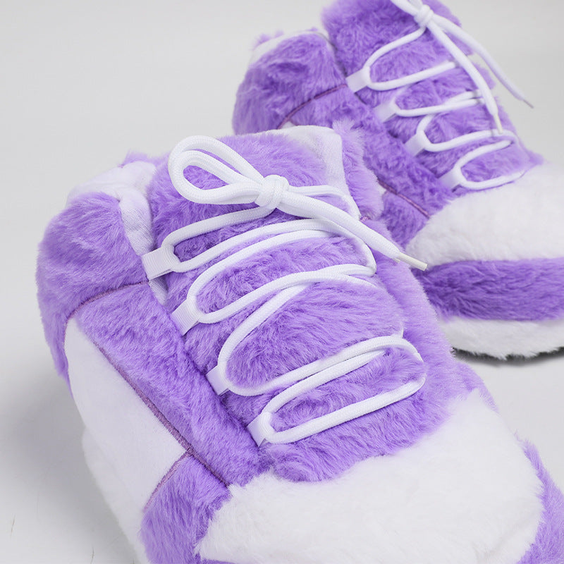 Grandes chaussures de coton en peluche