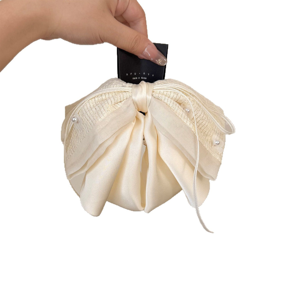 Tissu de dentelle douce Bow Poneytail Clip