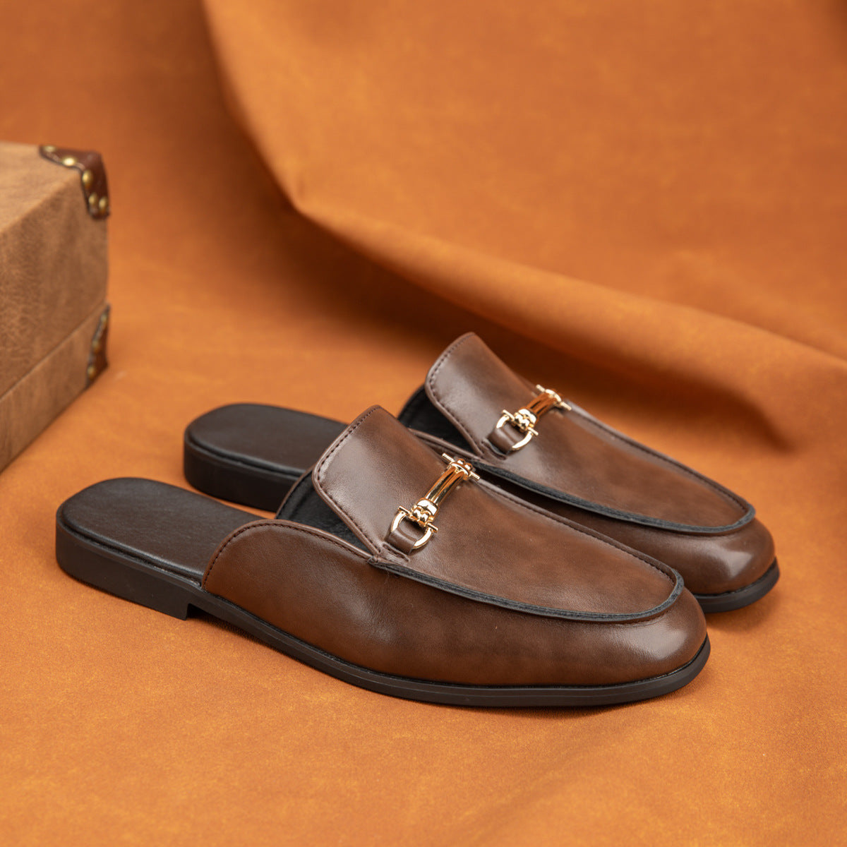 Sandales simples de demi-chaussons à orteil fermé pour hommes