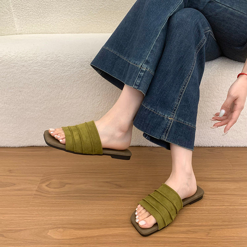 Sandales plates pour femmes Retro