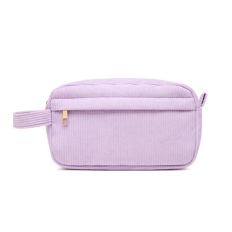 Sac de maquillage à grande capacité Corduroy
