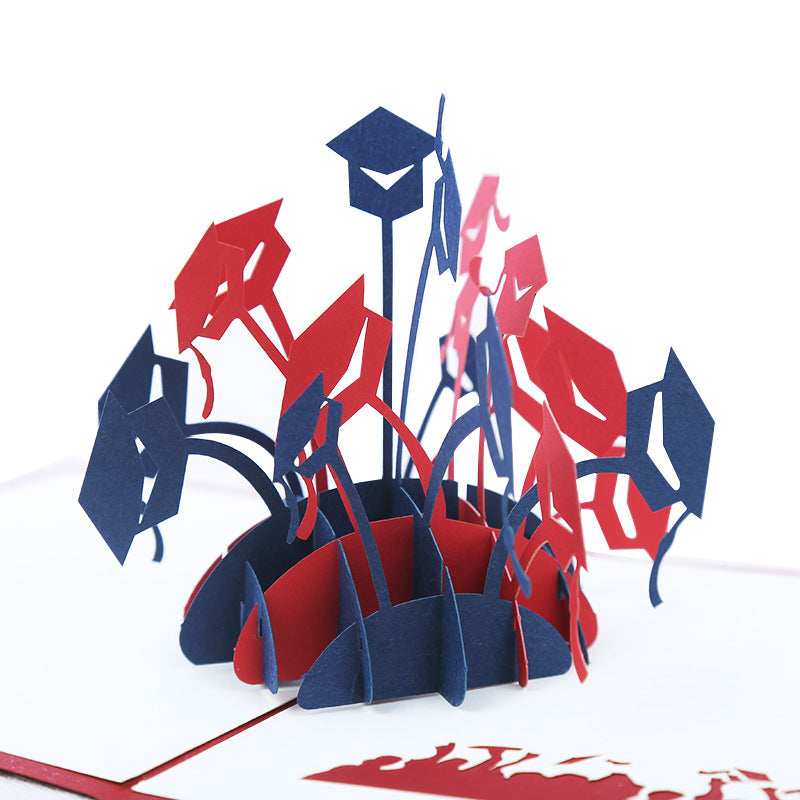 Graduation 3D de la carte de voeux 3D créative