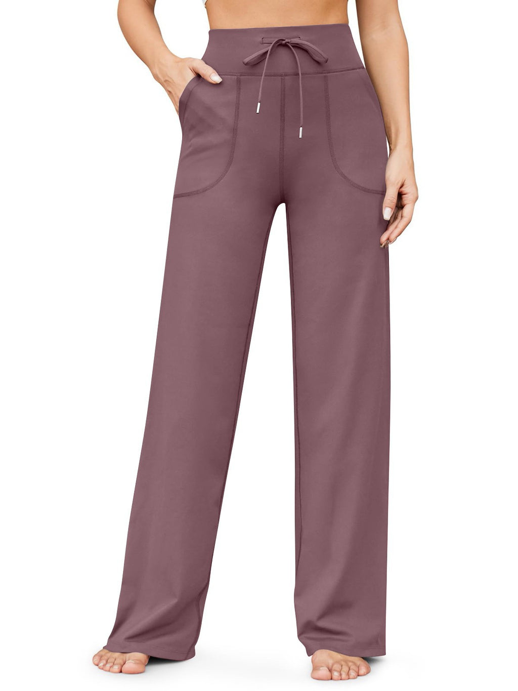 L'Europe et les États-Unis La haute taille des femmes Micro Horn Pantalon de yoga Drawstring Pocket Sp