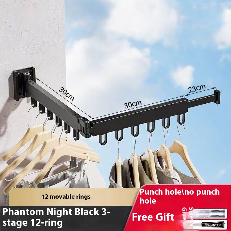 Suspension murale sans punch Petit pli fixe en alliage d'aluminium Airer