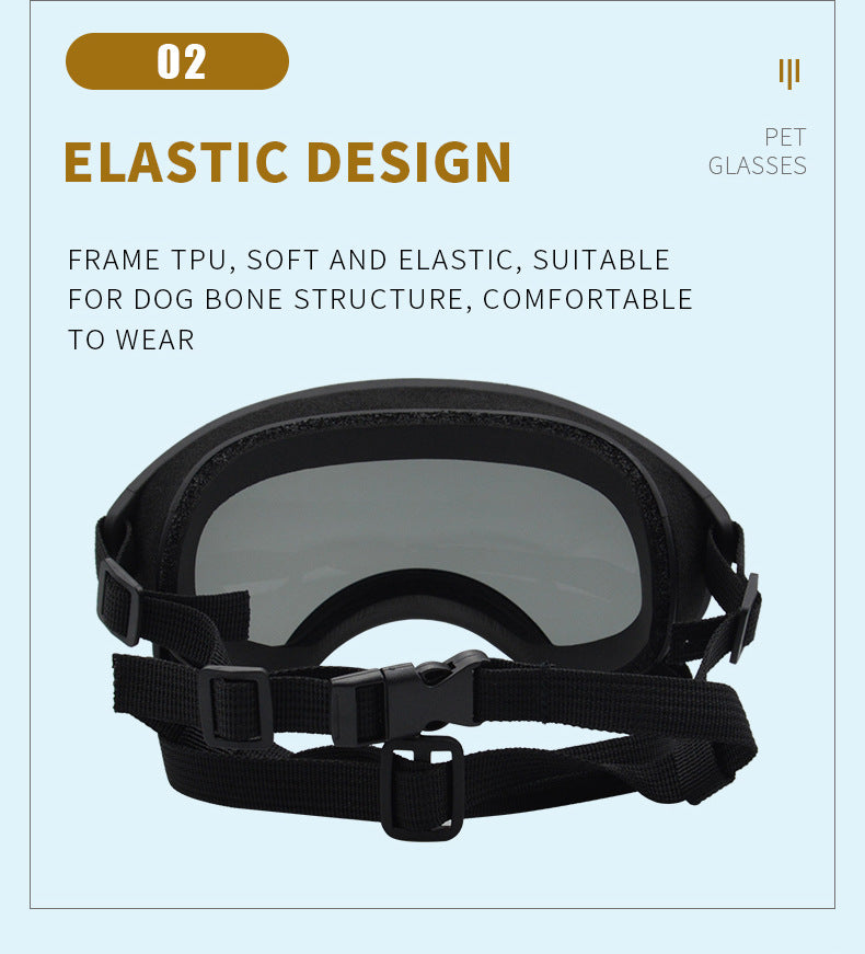 Accessoires de lunettes de protection contre le vent pour chiens de ski