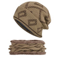 Chapeau de couverture avec motif carré épais pour garder chaud