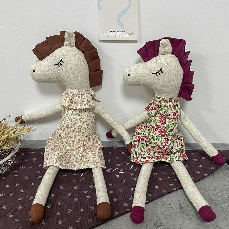 Robe de poupée en coton de style coréen avec petite impression florale
