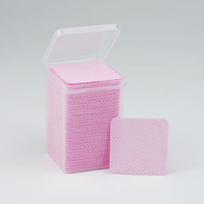 Nettoyage coton pad-carré modèle-non-tissé tissu-pink-200 pièces-1 boîte