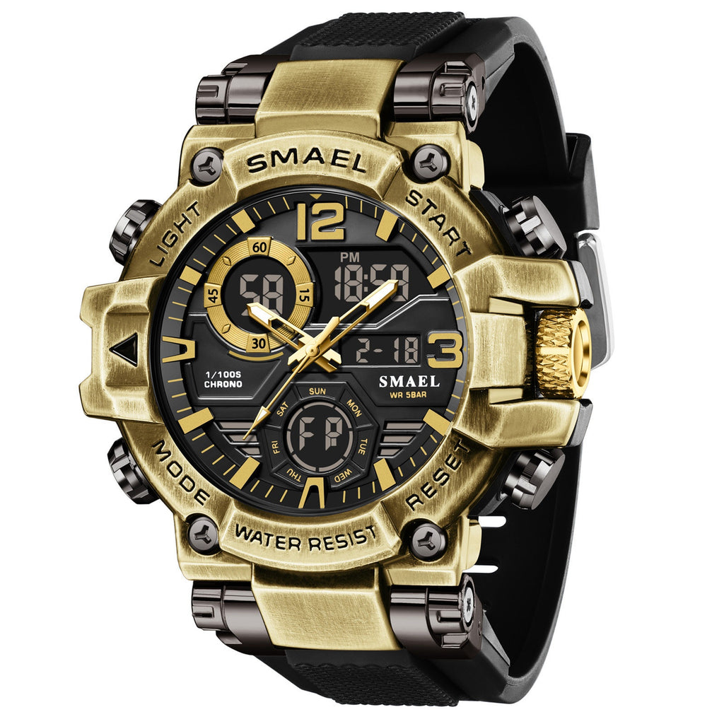 Homme Alliage Multicolore Multi-Function Dual-Display Sports Watch