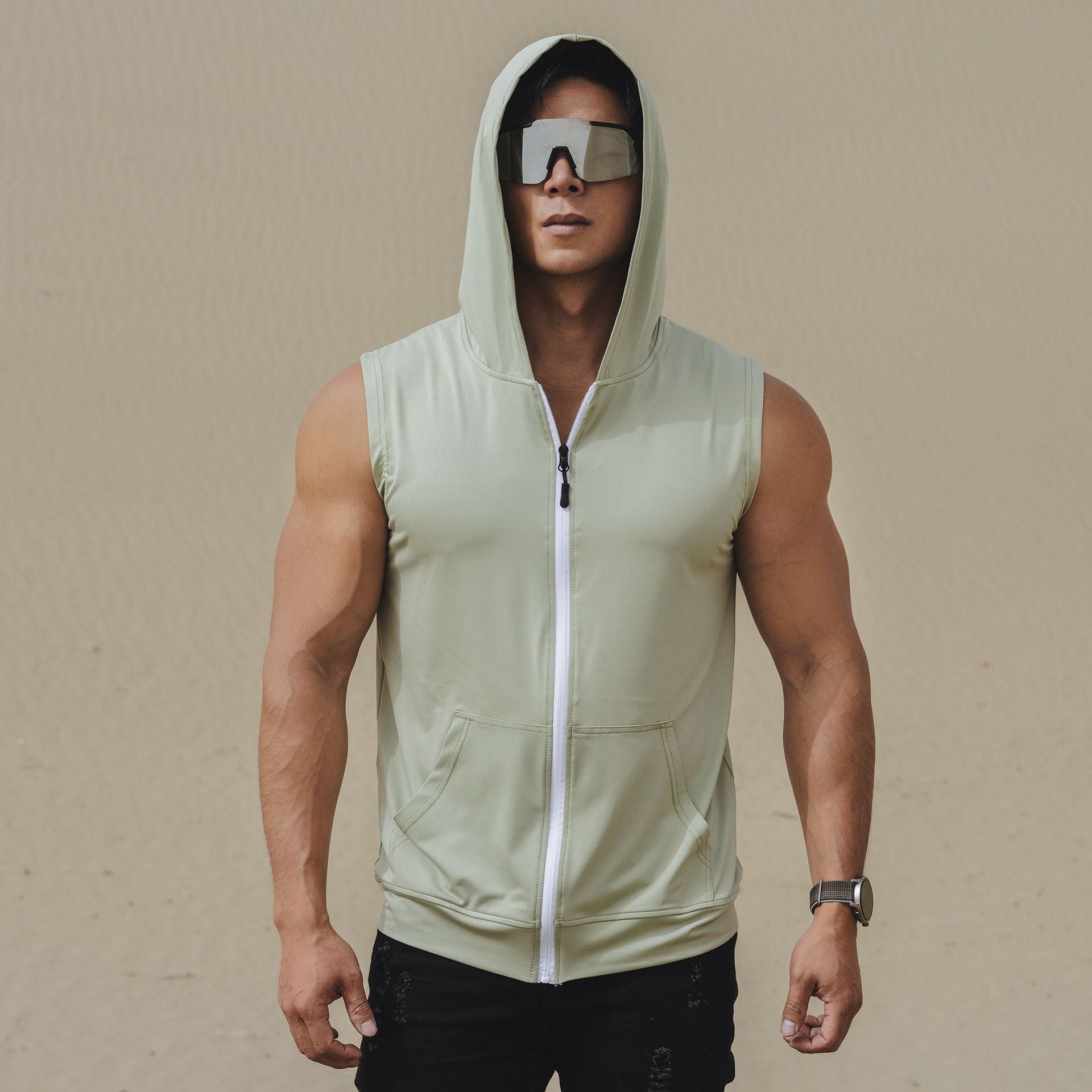 Hommes Sporty Casual Zip-Up Hoodie