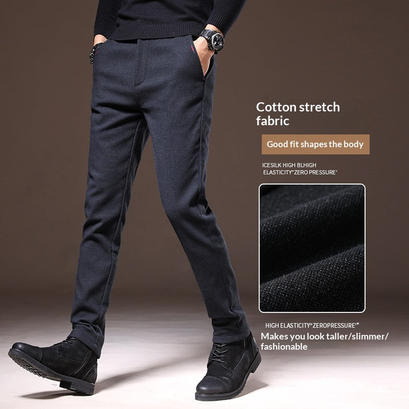 Pantalon casual brossé homme pour l'automne et l'hiver