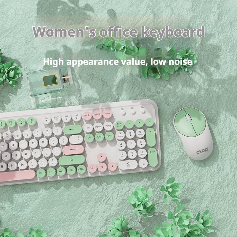 Quiet Wireless Keyboard Mouse Combo, Neat 2.4G Design