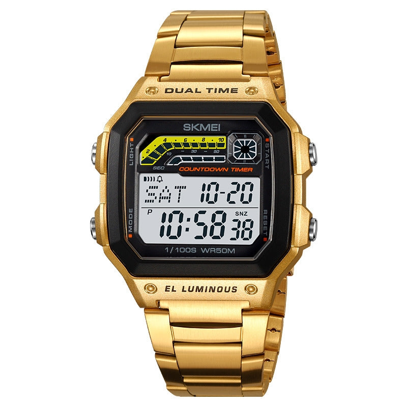 Montre électronique homme Luminous Imperméable Multifonctionnel