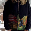 Veste à fermeture éclair brodée robuste