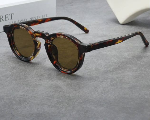 Lunettes de soleil Retro Round Small Frame Haute Sens pour homme et femme