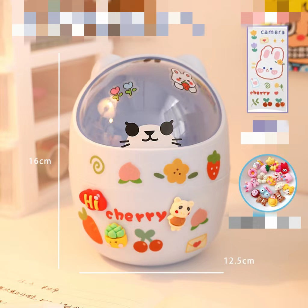 Poubelle de bureau Poubelle de bureau Organisateur Bucket Bureau Mini ours Poubelle de bureau