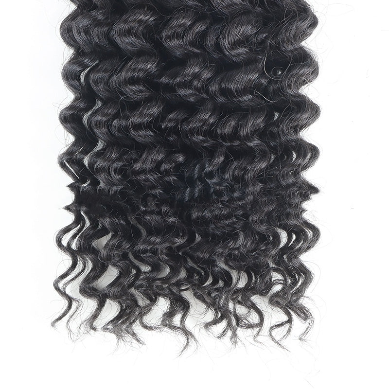 Mélange humain Boho tresses Deep Wave Cheveux en vrac