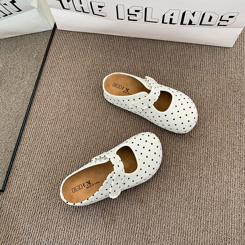 Vintage Polka Dot Platform Mary Jane Chaussures Pour Femmes