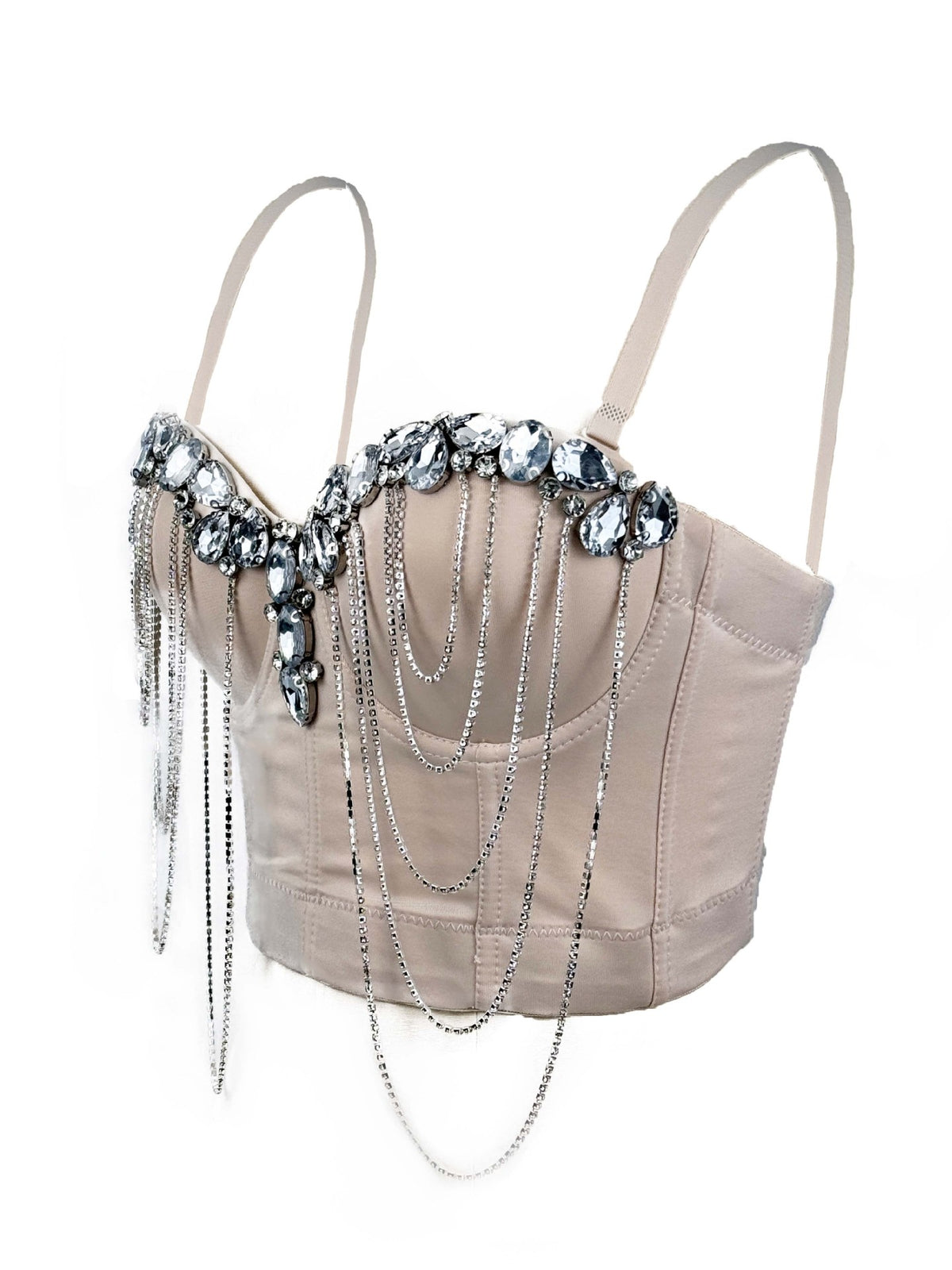 Chaîne blanche Diamond Sexy Corset Design Sens européen et américain Style intérieur porter Adv