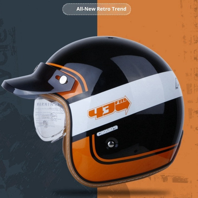 Casque de moto Casque de moto homme et femme voiture électrique Gants intégrés