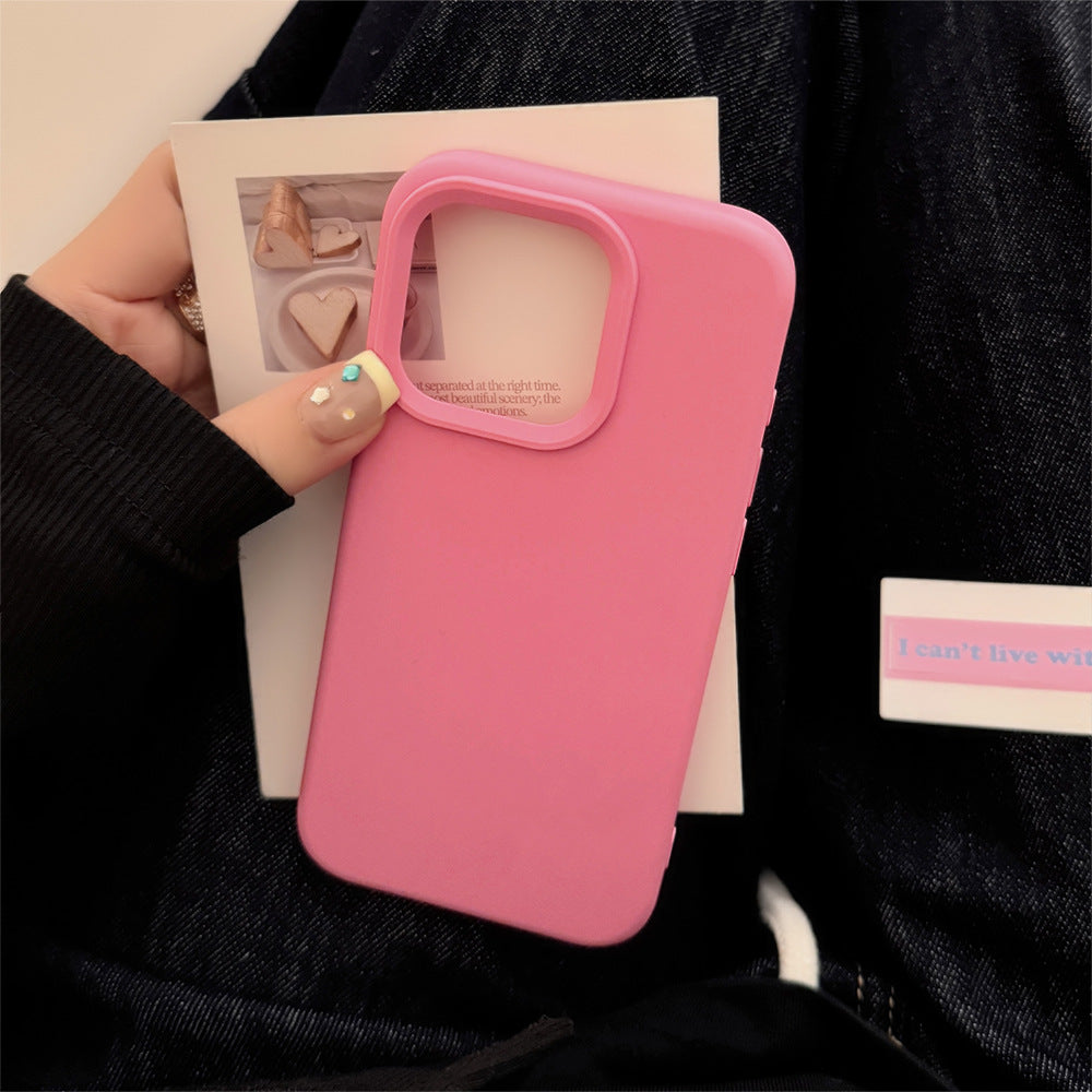 Pure couleur simple boîtier de téléphone en silicone avancé