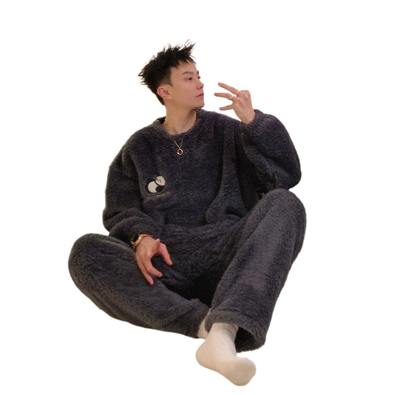 Pyjama d'hiver en peluche pour hommes