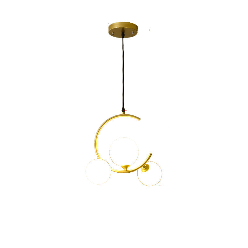 Pendentif en verre Globe léger élégant et créatif Chandelier pour les bars et les magasins