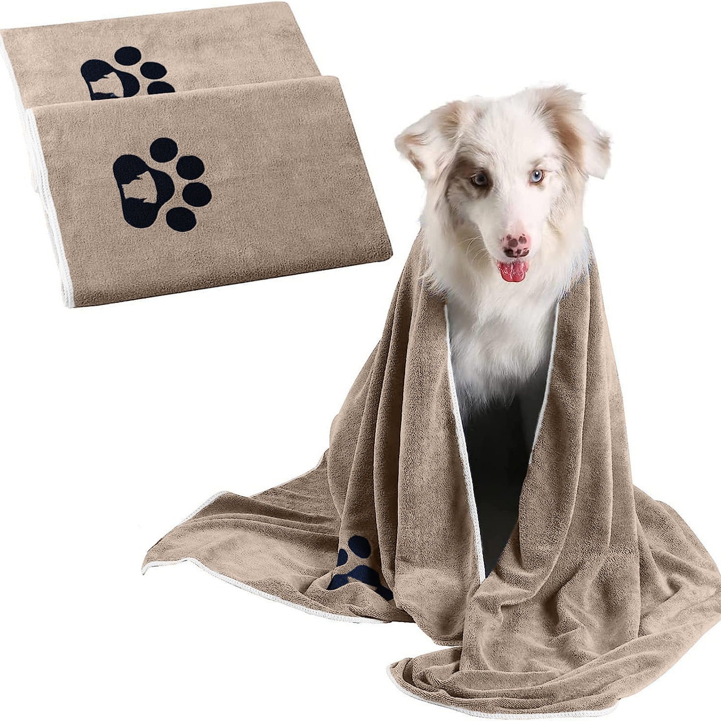 Absorbant l'eau et séchage rapide Serviette pour animaux de compagnie en fibre ultra fine