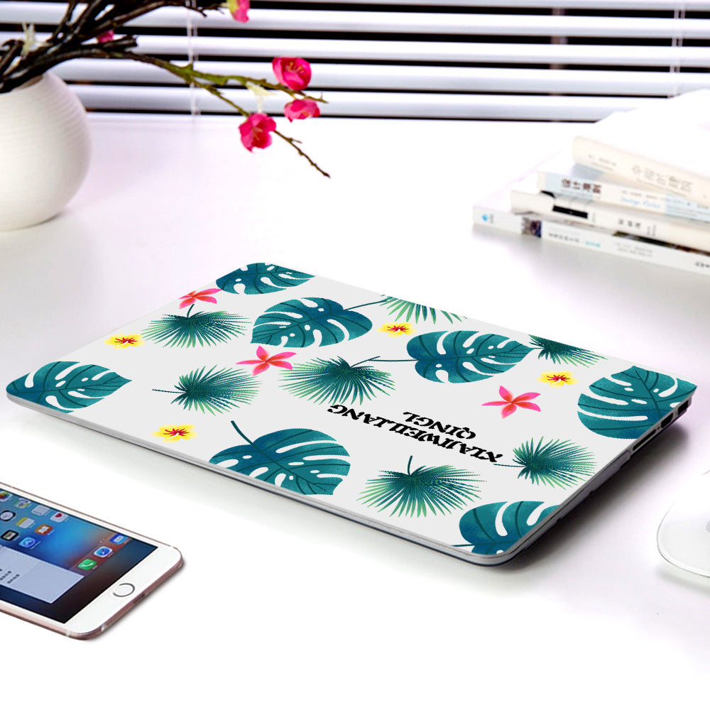 Plastic Laptop Protection Shell Série de fleurs partielles