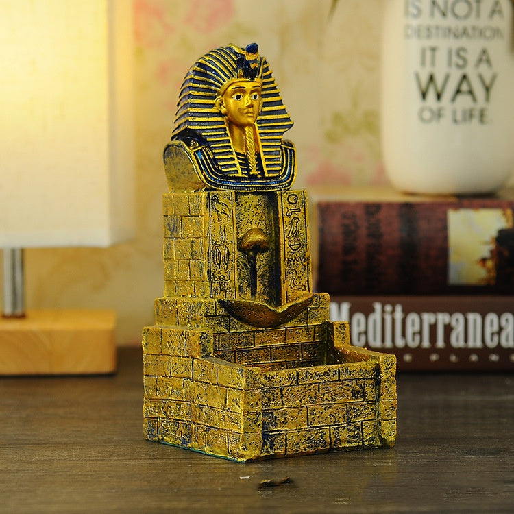 Creative Ancient Egypt Backflow Incense Burner Resin Crafts Accueil Bouddha Ornement