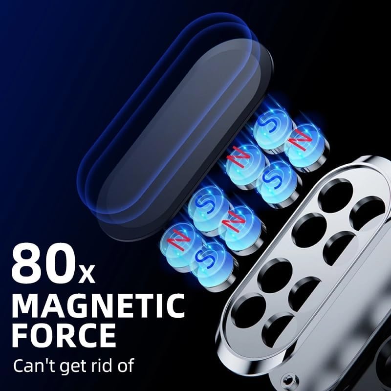 2 Pack Support magnétique puissant de téléphone de voiture Mise à niveau aimant puissant 360 degrés