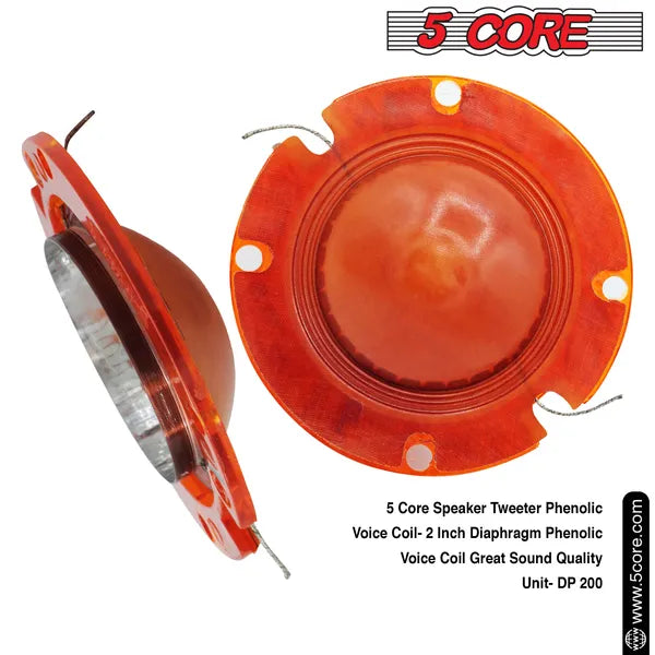 5 Core Voice Coil Diaphragme ? Phénolique 2" Voice Coils ? Pour le pilote du cor à compression - DP 2