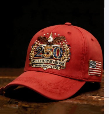American 250th Anniversary Casquette de baseball adaptée aux hommes et aux femmes - Embro ajustable unisexe