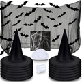 12Pcs Chapeaux de sorcière d'Halloween Décorations avec araignée Web