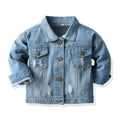 L'usure de cardigan denim courte manches longues L'usure des enfants
