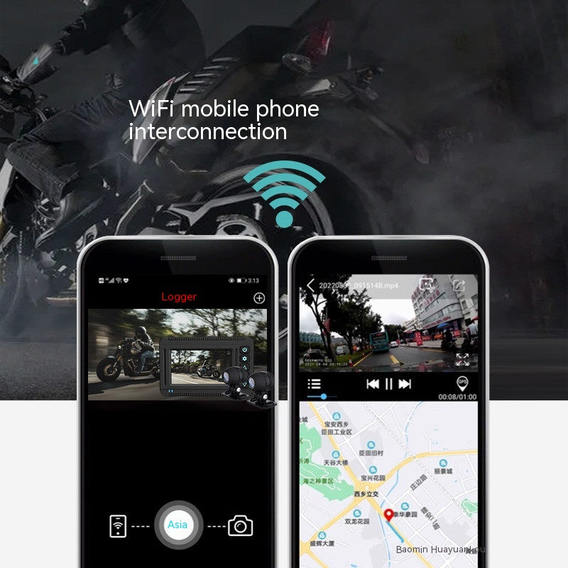 Trajectoire GPS d'enregistreur d'eau de moto haute définition