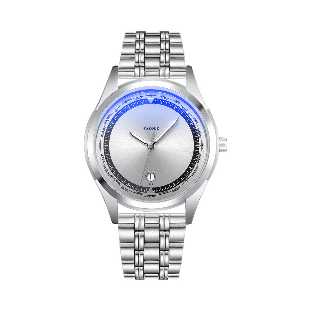 Hommes d'affaires Montres Hommes Marque de luxe Acier Lumineux Sports Montres Hommes Waterproof Wri