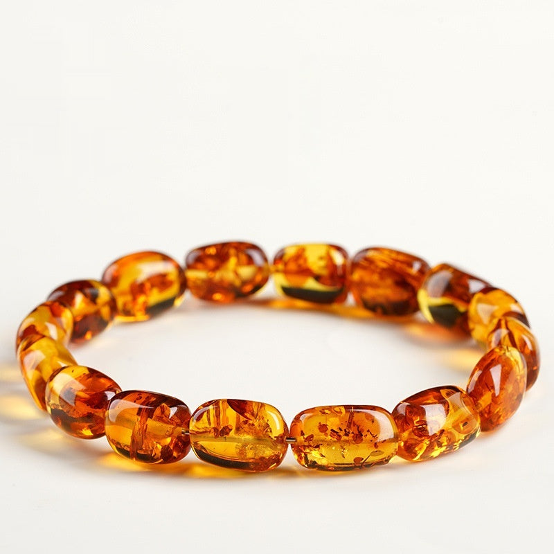 Bracelet d'ambre en forme de glace naturelle en style libre
