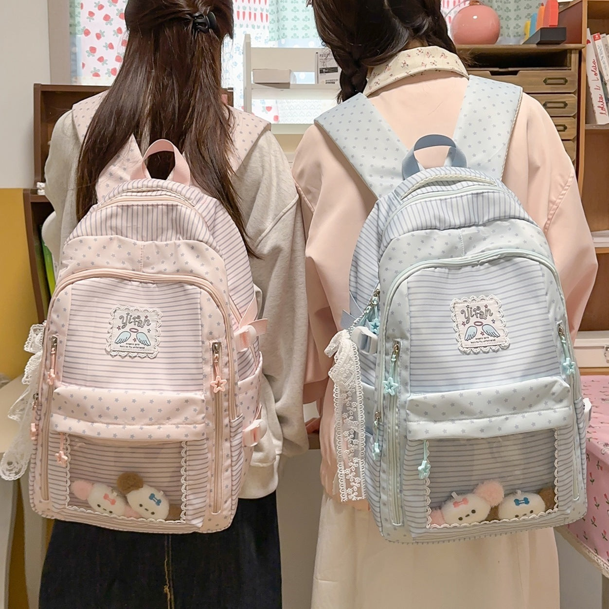 Sac à dos élégant pour filles douces parfait pour l'école moyenne et secondaire