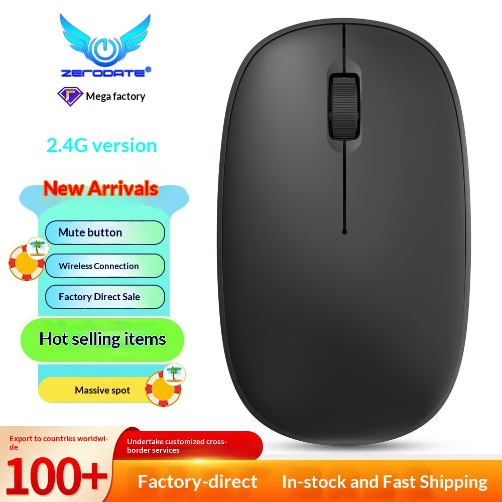 Souris de bureau sans fil avec fonctionnement silencieux