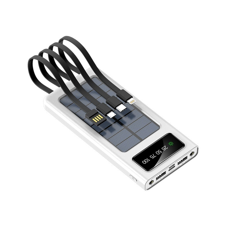 Avec câble à quatre fils Solar Energy Portable Batterie pour téléphones mobiles