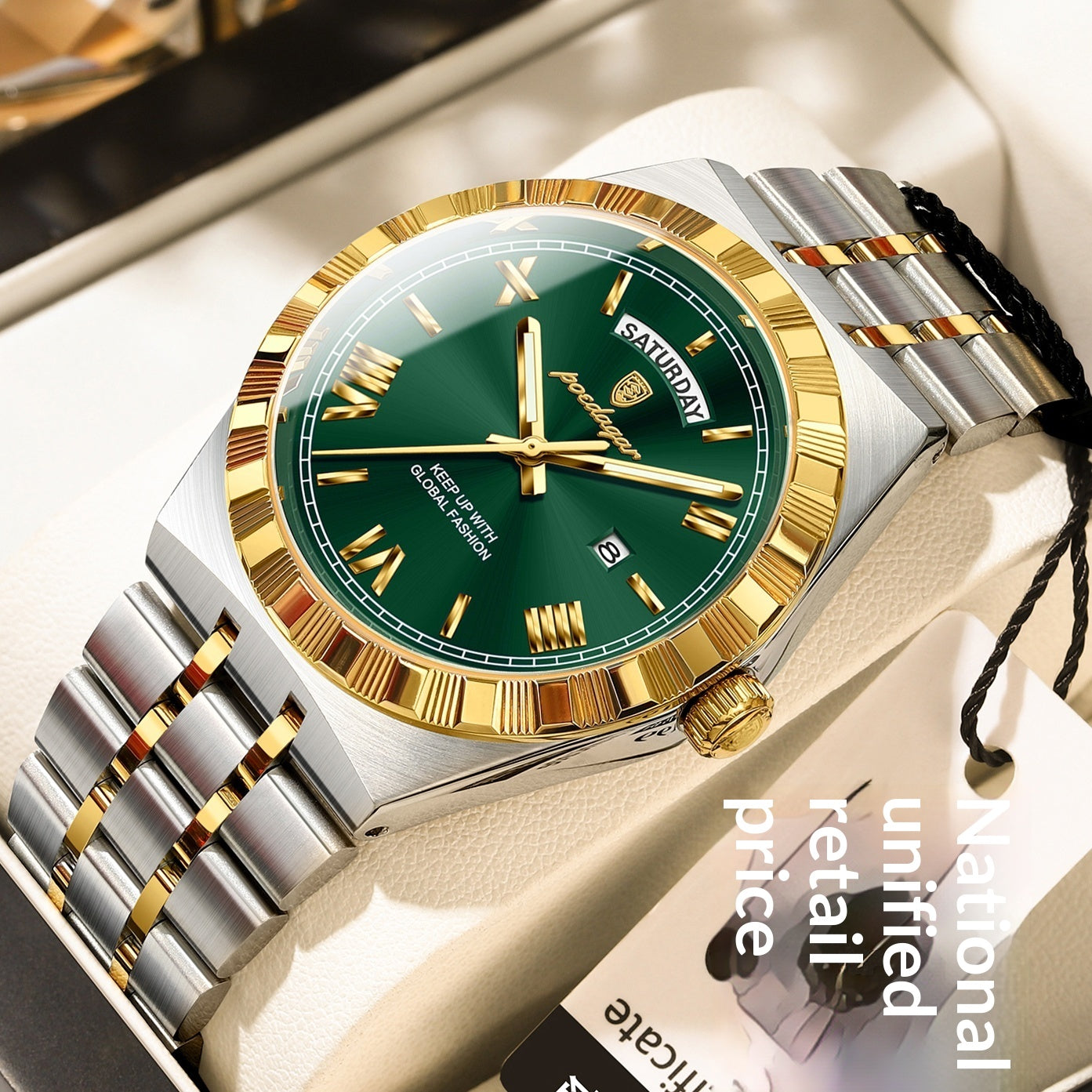 Trendy montre imperméable de nuit pour hommes