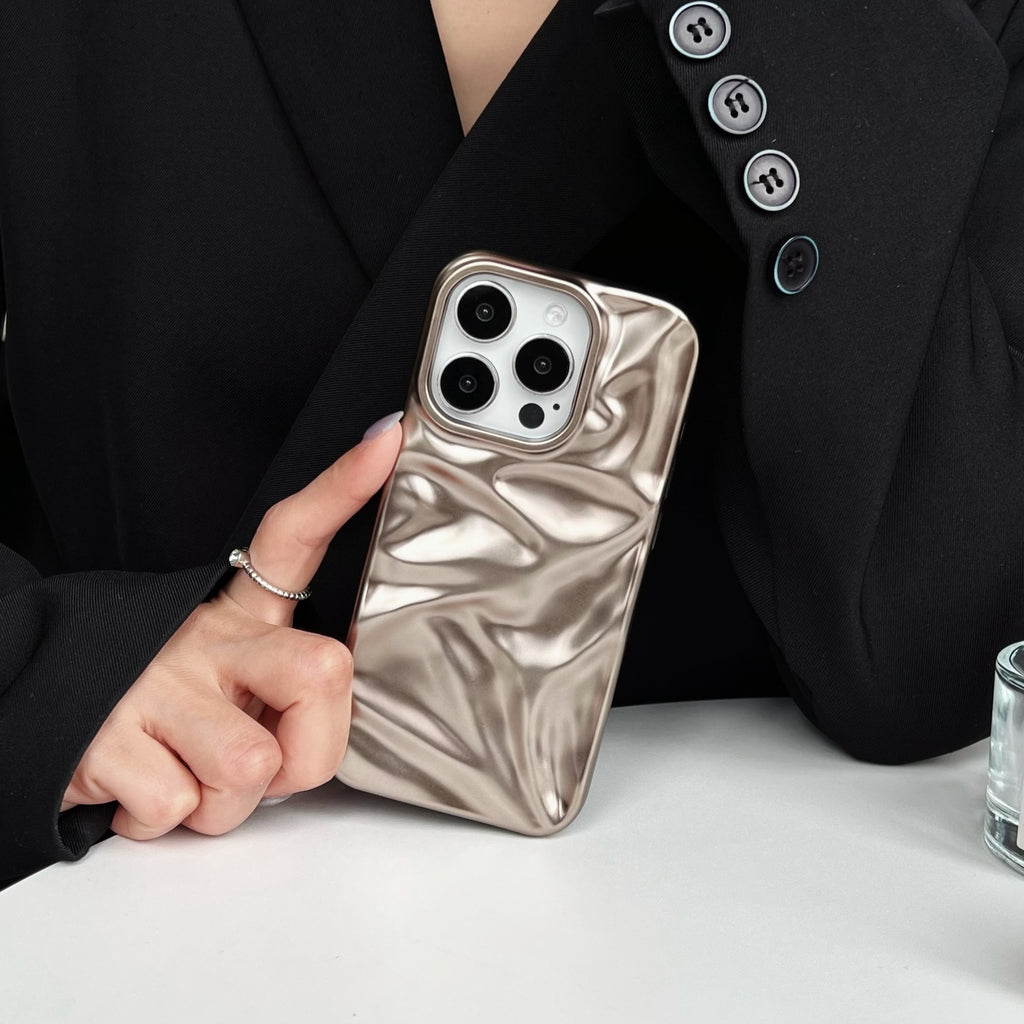Electroplating Trois dimensions Pléate Pattern Shell Sens avancé